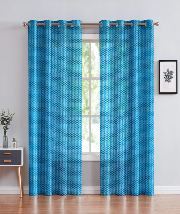 ARLINGTON CURTAIN-SHEER TURQUOISE