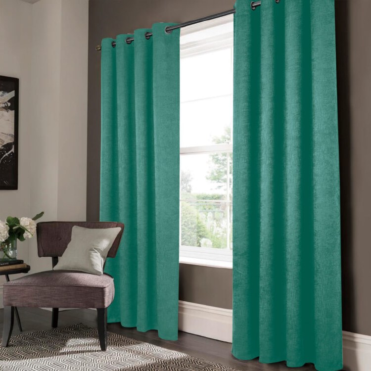 LYNX MATTE BLACKOUT CURTAIN-TEAL