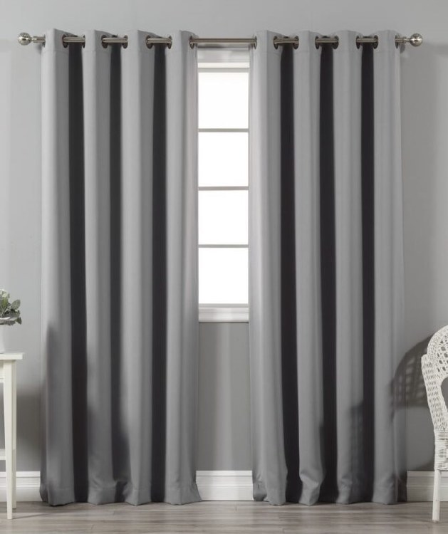 RILEY BLACKOUT CURTAIN-CHARCOAL