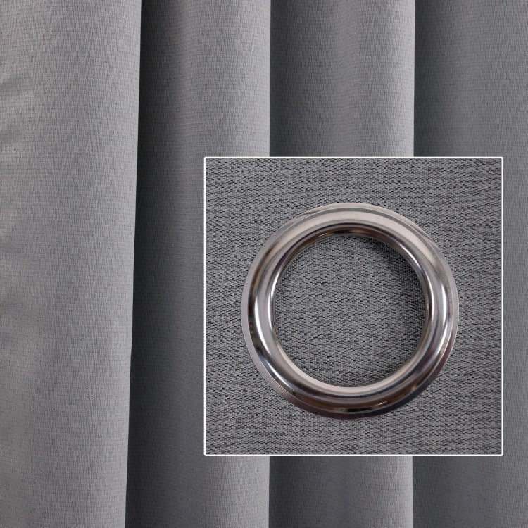 BLACKOUT CURTAIN- LT BLU GRY S/2