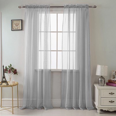 CELINE SHEER CURTAIN-SILVER