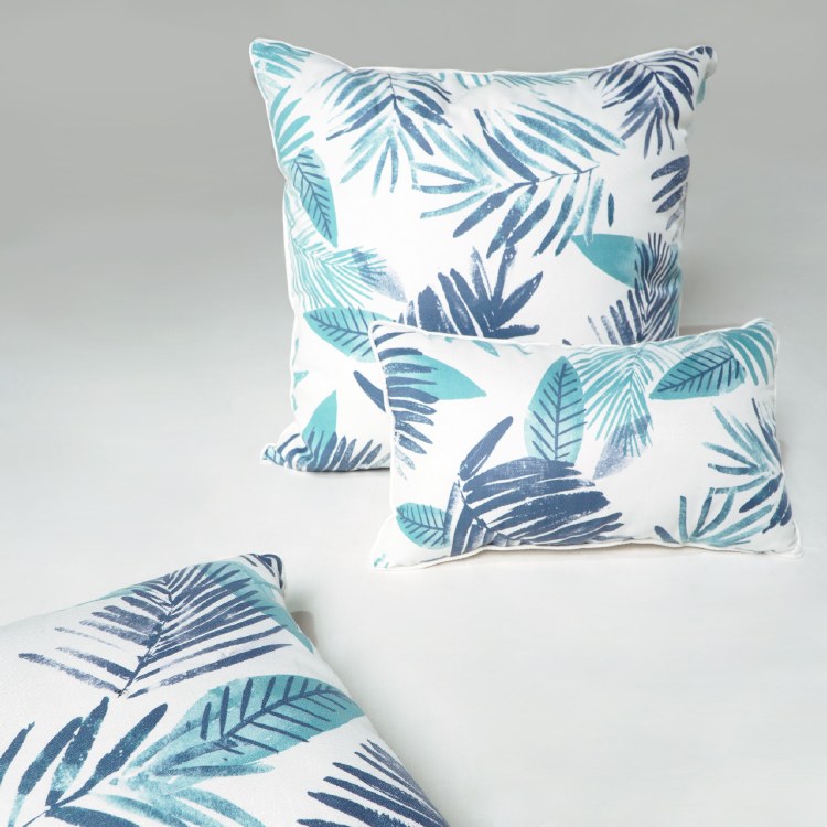 BLUE LEAF CUSHION - SMALL