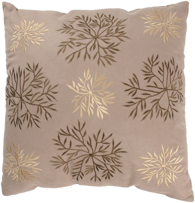 BROWN AND GOLD FERN CUSHION