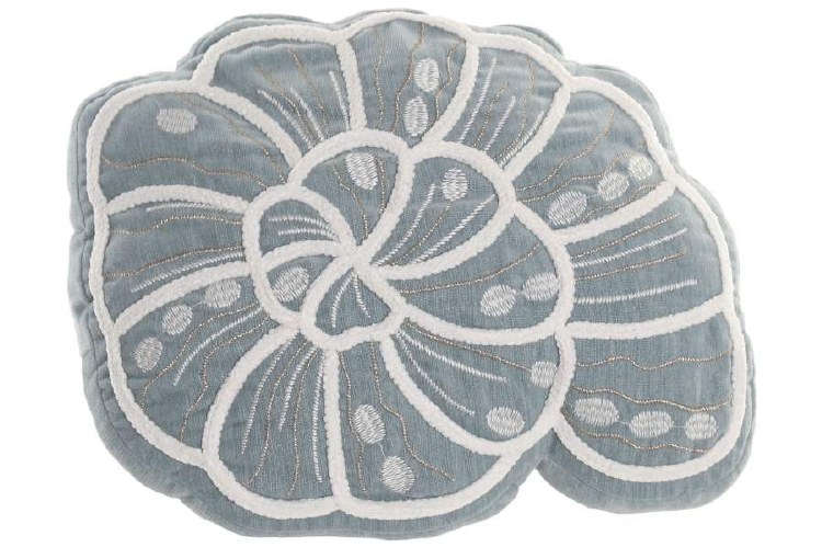 CONCH SHALL CUSHION BLUE