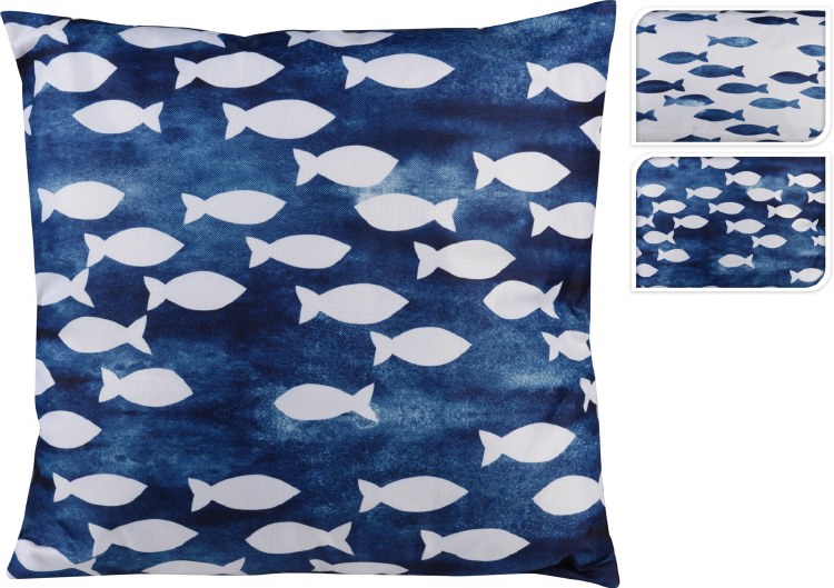 CUSHION W/FISH PRINT