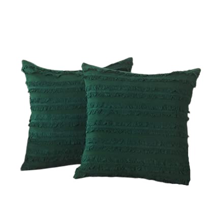 FRINGE CUSHION-GREEN