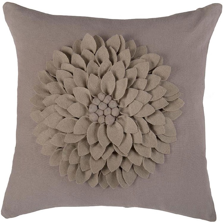 GREY FLOWER CUSHION