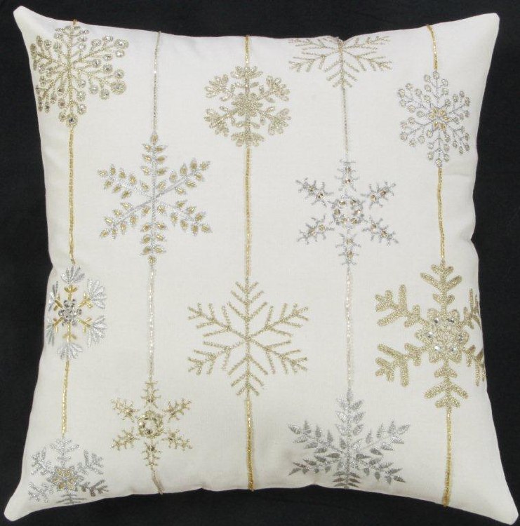 GOLD SNOWFLAKE CUSHION