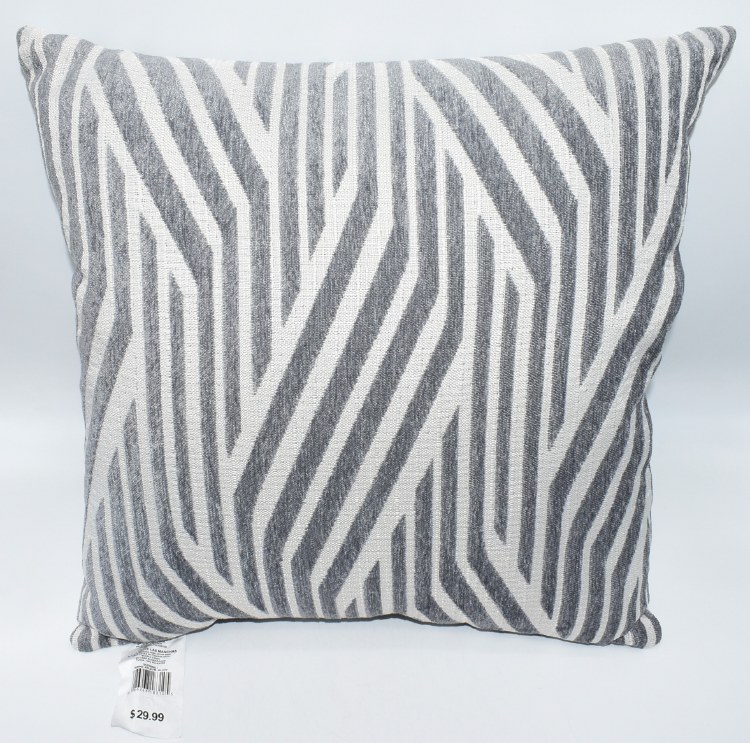 GREY STRIPE CUSHION