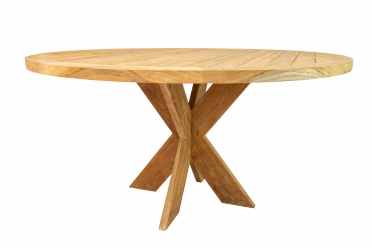 BATAVIA ROUND TEAK DINING TABLE