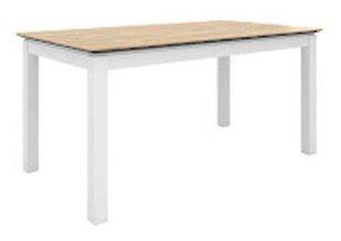 DINING TABLE-WHITE & NATURAL