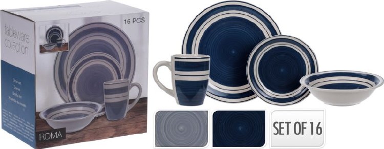 STRIPE DINNERWARE SET-16 PIECE