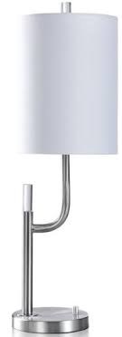 BRUSHED STEEL TABLE LAMP-SILVER