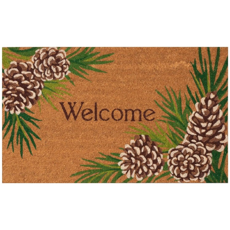 WELCOME PINECONE DOORMAT