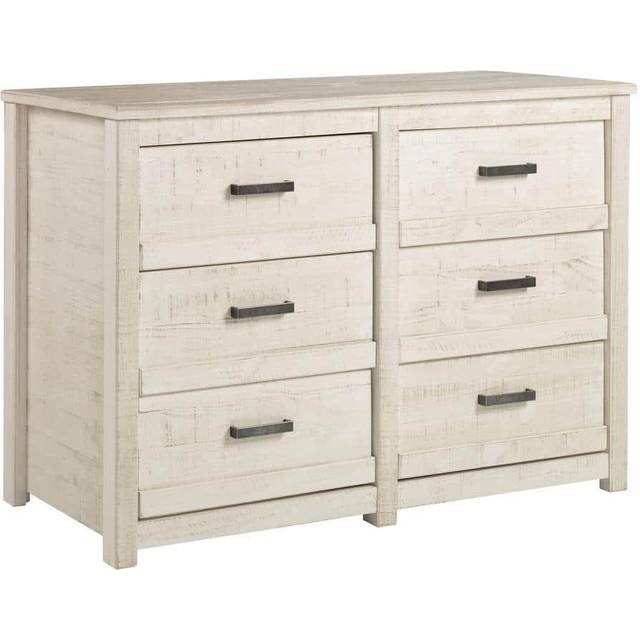 ROMNEY 6 DRAWER DRESSER-ANTIQUE WHITE