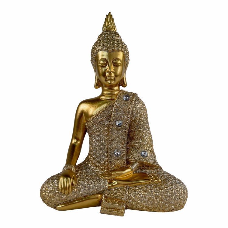SITTING BUDDHA FIG-GLD