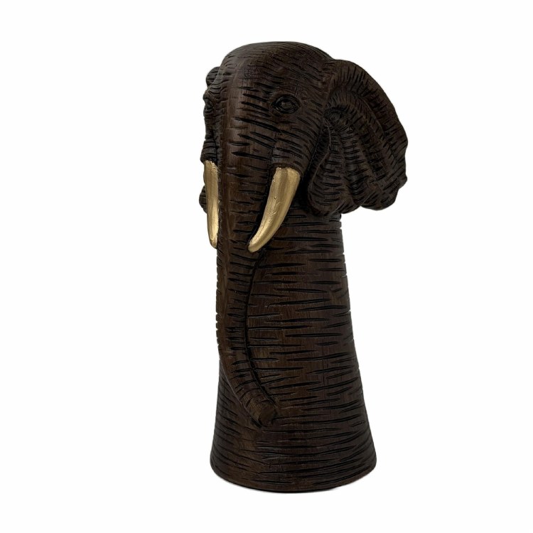 ELEPHANT FIGURINE BLK- SM