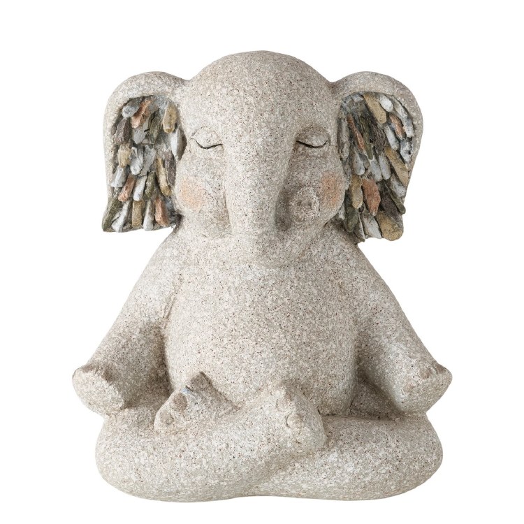 GREY ELEPHANT FIGURINE