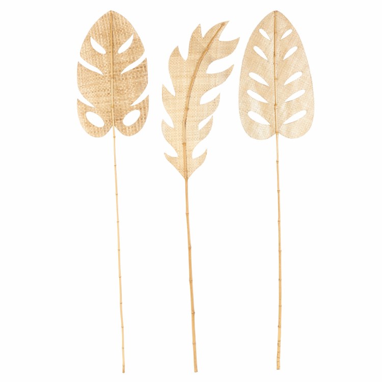 DRIED OAK LEAF-SET OF 3