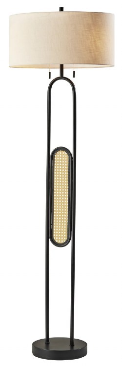 FLOOR LAMP BLACK BASE W/CANE