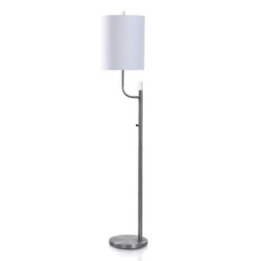 FLOOR LAMP-BRUSHED STEEL