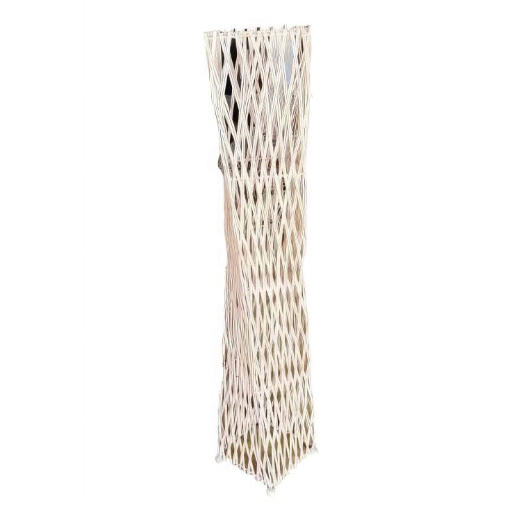 RATTAN TWIST FLOOR LAMP-NATURAL