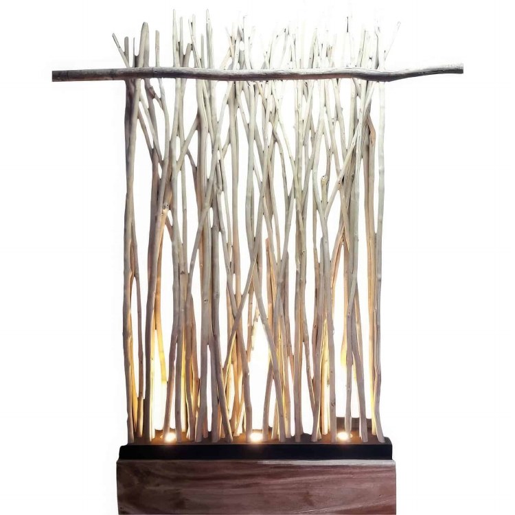 WOOD SCREEN FLOOR LAMP