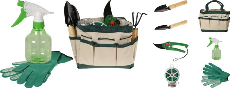 GARDEN TOOLS IN BAG-SET/8