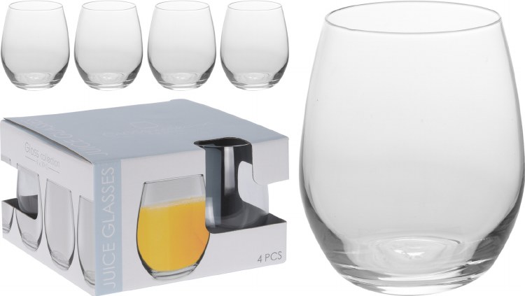 GLASS TUMBLER CLEAR-SET/4