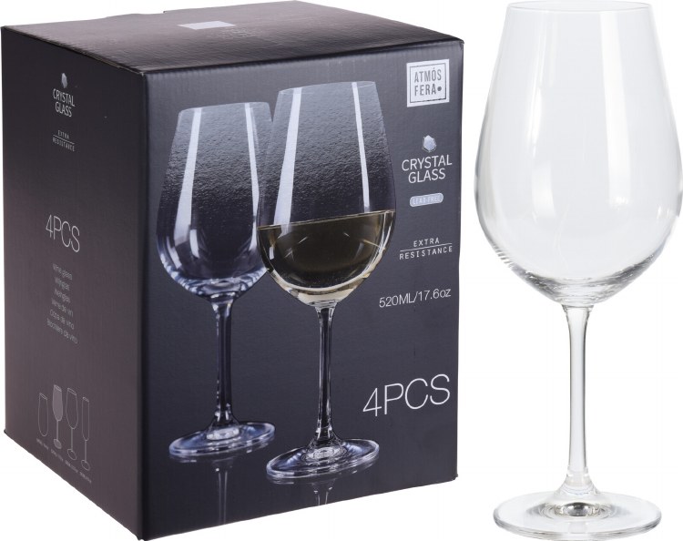 CRYSTAL WHITE WINE GLASS-SET/4