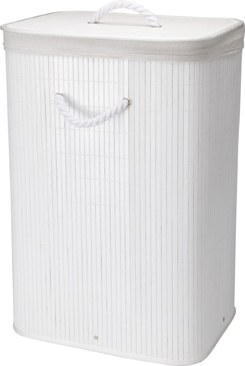BAMBOO HAMPER WHITE