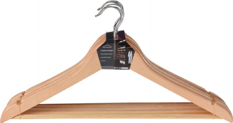 WOODEN HANGER-SET/6