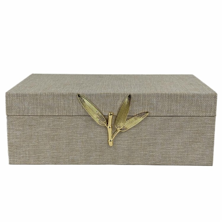 LINEN JEWELRY BOX-LG