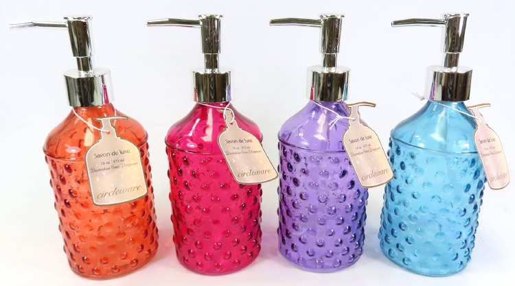 HOBNAIL GLASS LOTION PUMP