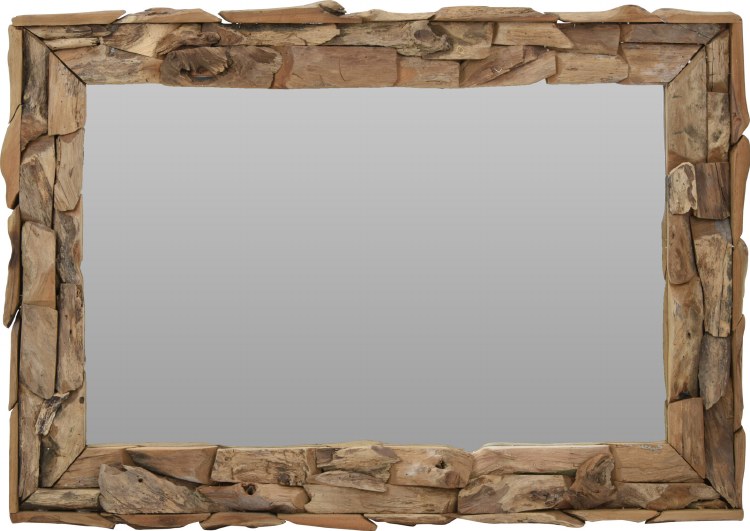 RECLAIMED TEAK MIRROR-MEDIUM