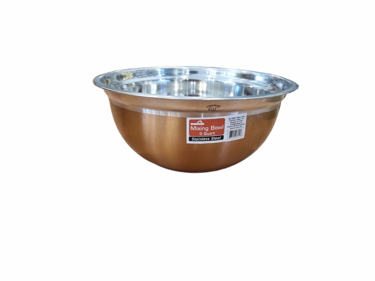 MIXING BOWL STAINLESS STEEL& COPPER-MEDIUM