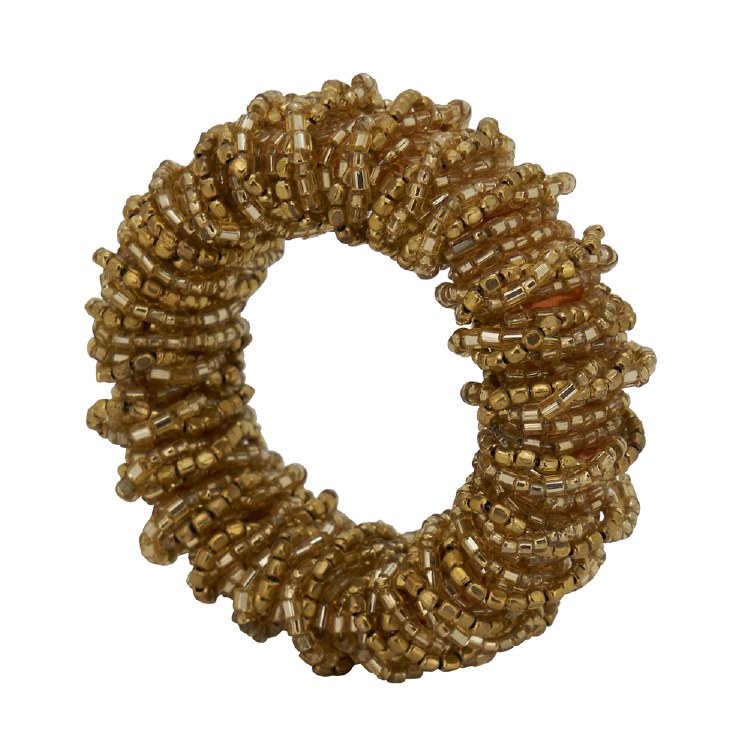 GOLD BEADED NAPKIN RING