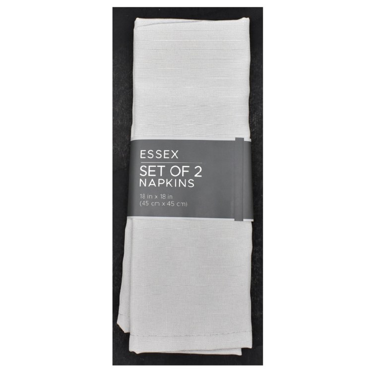 GREY NAPKINS- SET/2