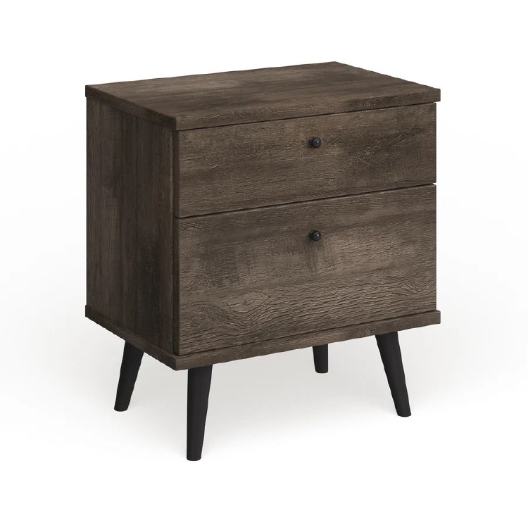 NIGHTSTAND 2 DRAWER-BROWN