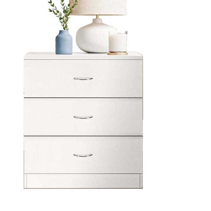 NIGHTSTAND 3 DRAWER-WHITE