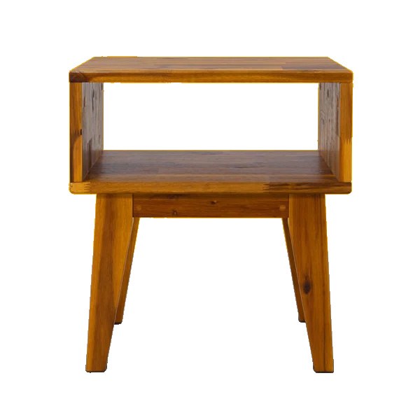 WOOD NIGHTSTAND-CARAMEL