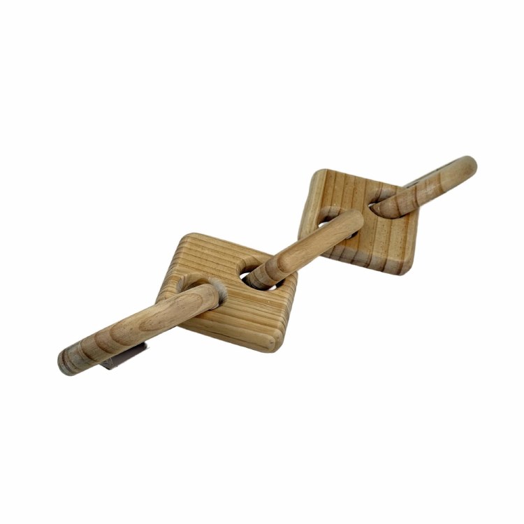 WOOD CHAIN ORMNT