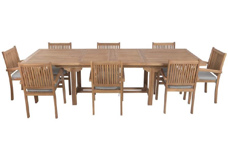 OTD D/TABLE EXTD TEAK S/9