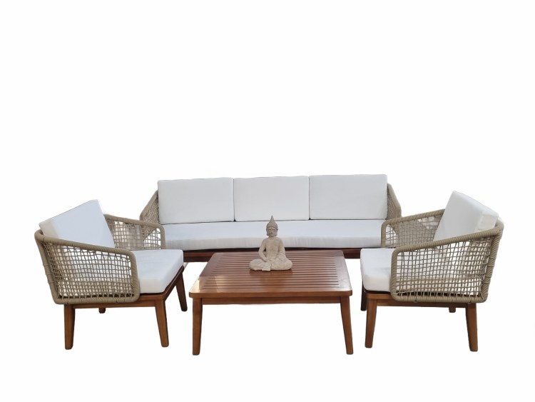 ALIMIUN SOFA SET W/ROPE-OUTDOOR