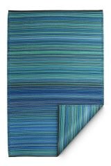 CANCUN OUTDOOR RUG-TURQUOISE/GREEN- 5FT X 8FT