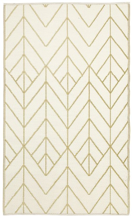 SYDNEY OUTDOOR RUG-GOLD/CREAM-6FT X 9FT