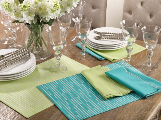 PRINTED LINE PISTACHIO PLACEMAT