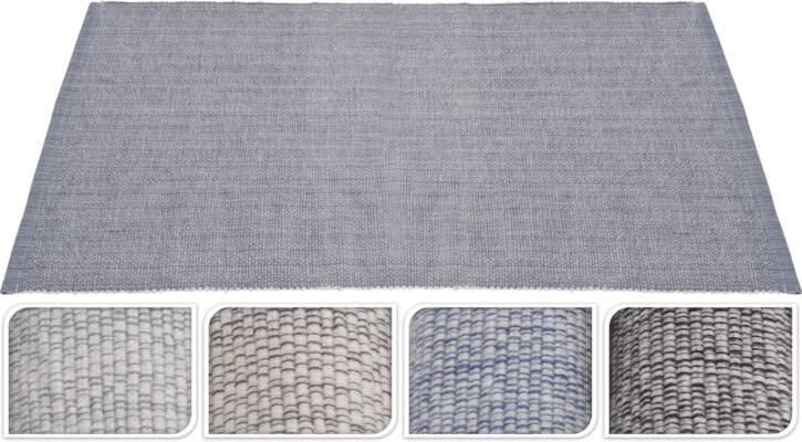 RIBBED PLACEMAT-BLUE/GREY