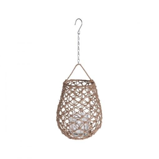 ROPE & METAL HANGING LANTERN