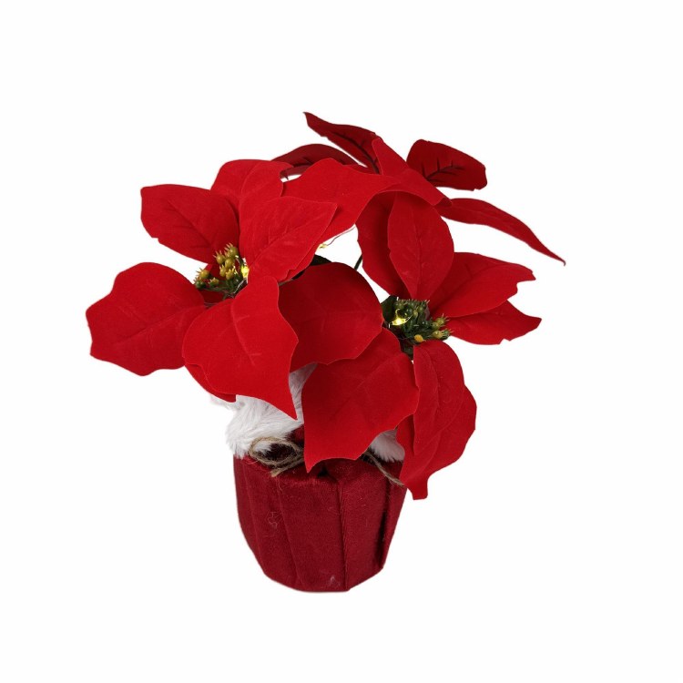 LED POINSETTIA PLANT